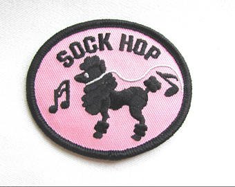 Patch Sock Hop 50s music poodle skirt Embroidered Fun Patch | Etsy
