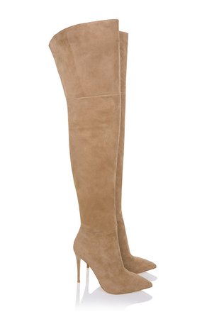 Shoes: 'Extraordinaire' Tan Real Suede Thigh Boots