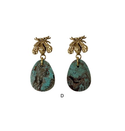 bee turquoise earrings