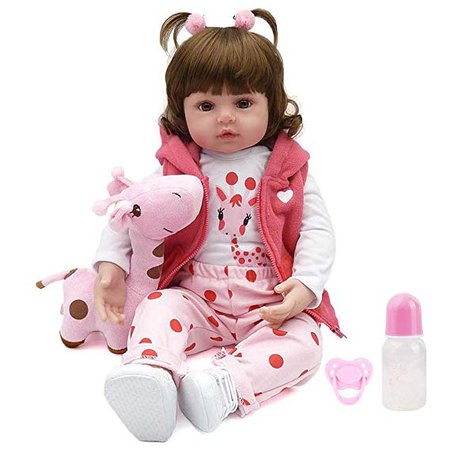 Amazon.com: CHAREX Realistic Reborn Toddler Dolls 18" Girl, Lifelike Weighted Baby Doll Soft Vinyl Silicone Toy Handmade,10-Piece Set for Children 3+: Toys & Games