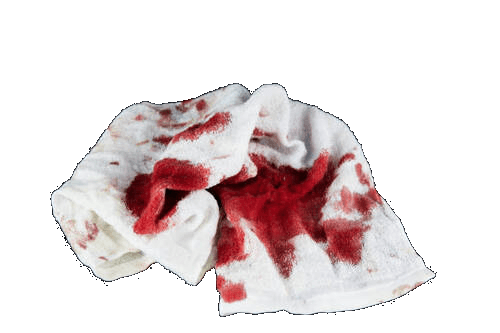 bloody handkerchief