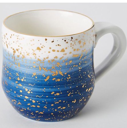 blue & gold designer mug