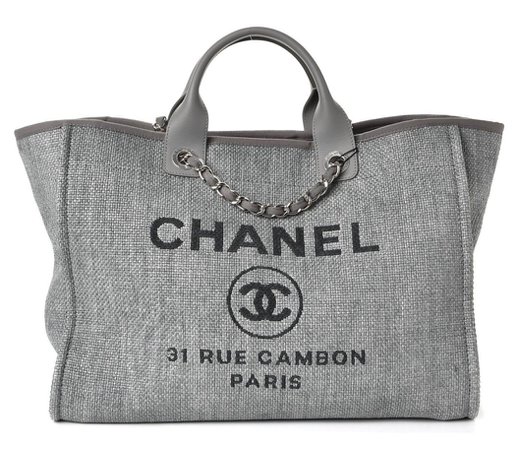 Chanel bag natural gray