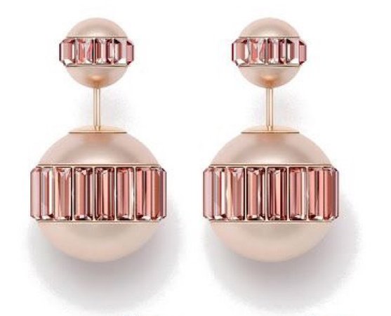 pink dior earrings