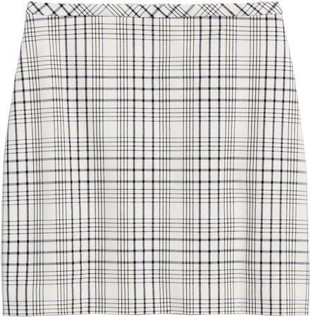 Plaid Bi-Stretch Mini Skirt