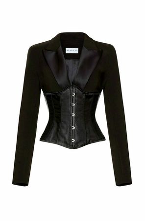 black blouse with corset