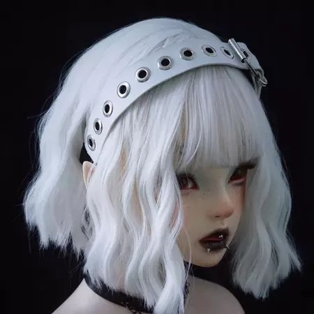 goth lolita hair band white
