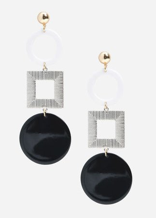 Fashion Jewelry: Multi Shape Drop Earrings
