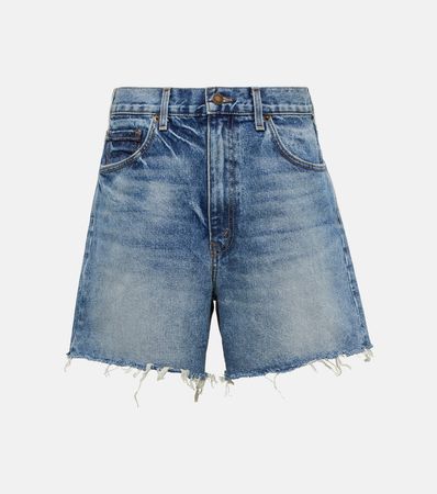Yoann Low Rise Cotton Denim Shorts in Blue - Nili Lotan | Mytheresa