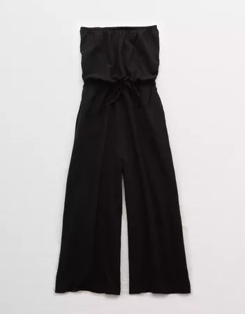 Aerie Strapless Jumpsuit black