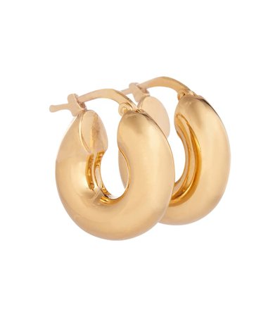 Jil Sander - Plated hoop earrings | Mytheresa