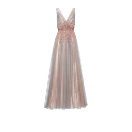 Evening dress with tulle and crystals | Prada - P37S1R_1TNR_F0MO9_S_191