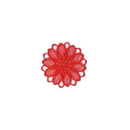 Embroidered Flower Patch – signal red - Appliquesfavorable buying at our shop