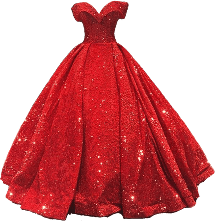 Red crystal wedding gown