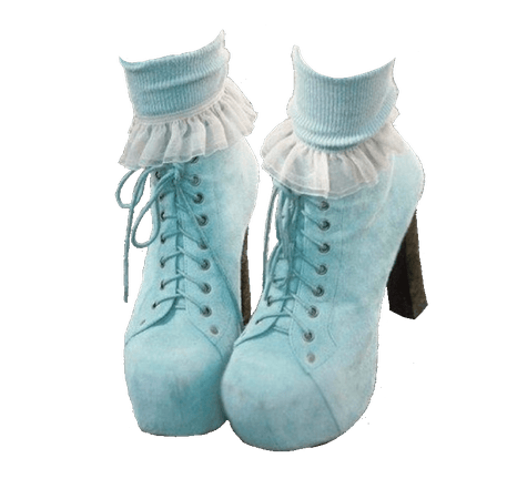 pastel blue lolita shoes