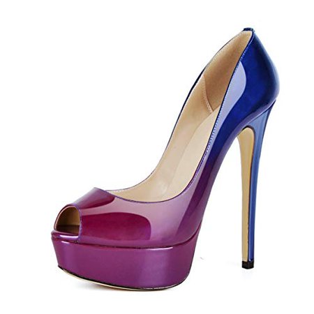 Amazon.com | Joogo Women Peep Toe Pumps Platform Thin Heel Stiletto Sandals Wedding High Heels Slip On Dress Shoes | Platforms & Wedges