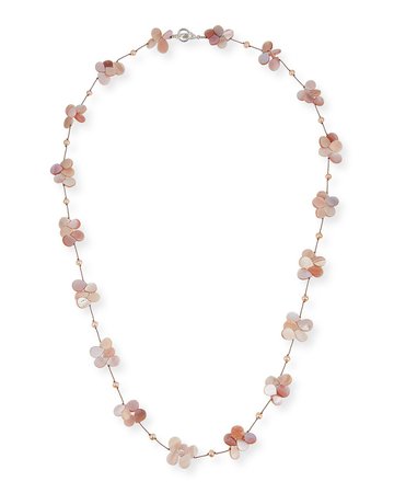 Margo Morrison Pink Pearl & Mother-of-Pearl 35" Necklace