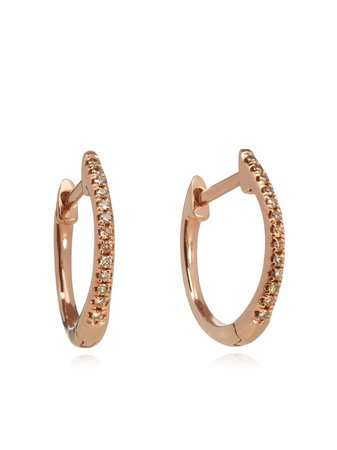 Annoushka 18kt Rose Gold Eclipse Diamond Hoop Earrings