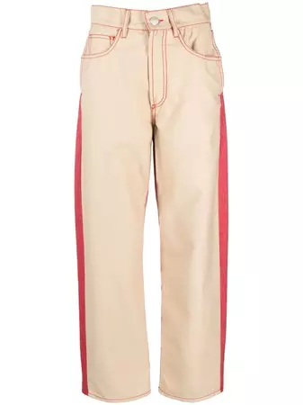 Sunnei colour-blocked Cropped Trousers - Farfetch