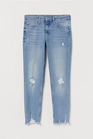 Girlfriend Regular Jeans - Light denim blue - Ladies | H&M GB