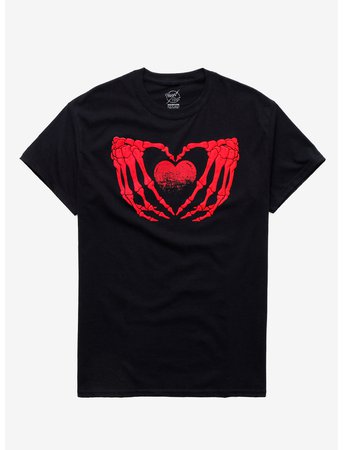 Red Skeleton Heart T-Shirt