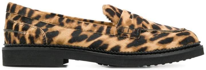 leopard print loafers