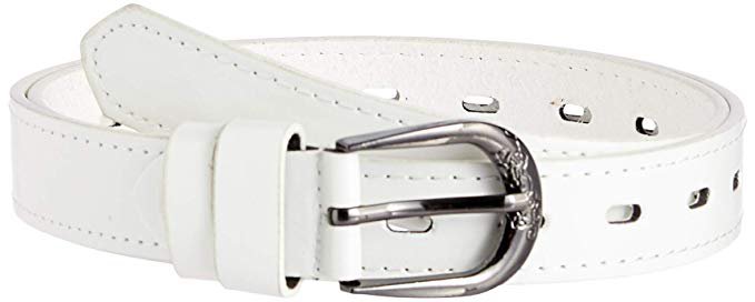 Silver Urbanism Solid Color Classic Leather Belt