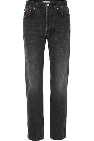 Balenciaga | Distressed high-rise straight-leg jeans | NET-A-PORTER.COM