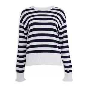 Knitwear_white and navy stripes