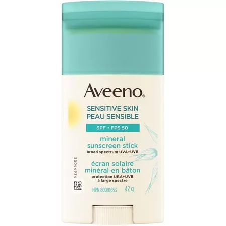 Aveeno Sensitive Skin SPF 50 Mineral Sunscreen Stick | Google Shopping