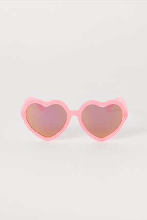 Óculos de sol forma de coração - Rosa néon - CRIANÇA | H&M PT