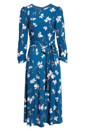 Eliza J Tie Waist Long Sleeve Dress | Nordstrom