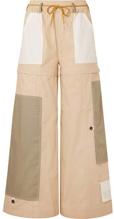 Hazel Convertible Cotton Cargo Pants - Cream