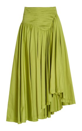 Aje Jolie Asymmetric Cotton Midi Skirt By Aje | Moda Operandi