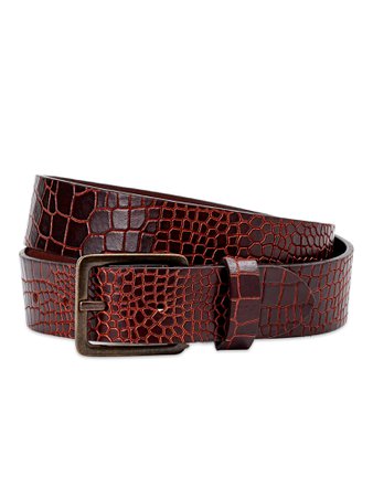 Time and Tru Women's Croco Leather Belt
