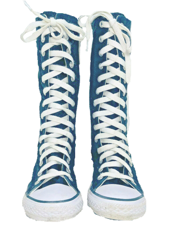 Blue Knee High Converse Boots (Dei5 edit - tag if use)