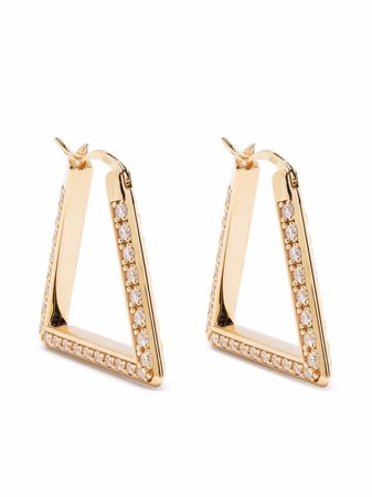 Bottega Veneta triangle sterling silver earrings - FARFETCH
