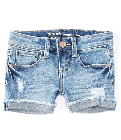 Hippie Girl Little Girls 4-6X Destructed Mid-Length Shorts | Dillard's