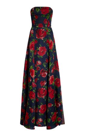 Floral-Printed Silk-Organza Gown By Carolina Herrera | Moda Operandi