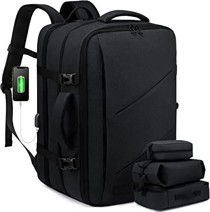 Amazon.com: LOVEVOOK Carry on Backpack, Expandable 30-40L Travel Backpack Airline Approved, Waterproof Anti-Theft Backpack for Travel, 17 Inch Backpack with USB Port for Men & Women, Black : Clothing, Shoes & Jewelry