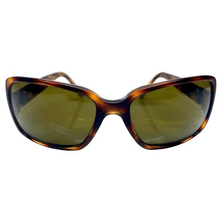 Chanel Tortoise shell Vintage Sunglasses For Sale at 1stDibs