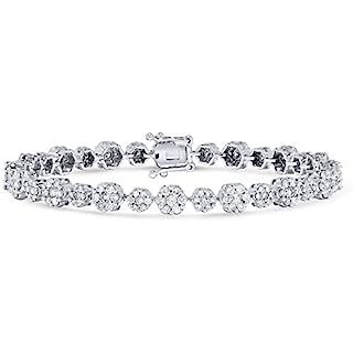 Amazon.com: South Beach Diamonds 8.00 ct. Princess Cut Diamond Tennis Channel Set Bracelet: Clothing, Shoes & Jewelry