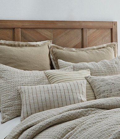 Southern Living Simplicity Collection Fraser Linen & Cotton Woven Check Coverlet | Dillard's