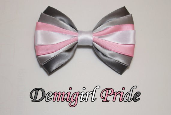 Demigirl Pride Hair Bow