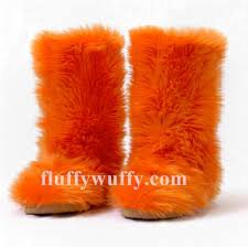 orange fur boots - Google Search