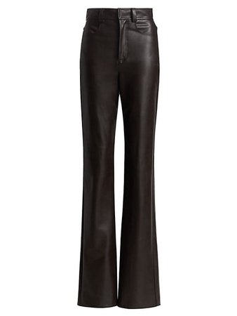 Shop A.L.C. Christopher Vegan Leather Flare Pant | Saks Fifth Avenue