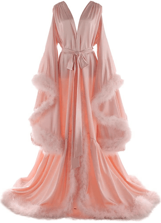 Pink fluffy robe