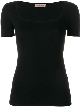 Blanca short-sleeve fitted top