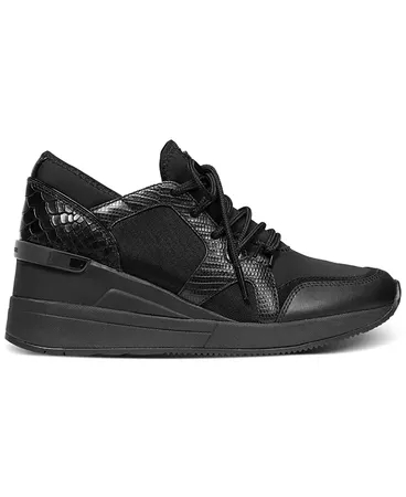 Black Michael Kors Liv Trainer Sneakers & Reviews - Athletic Shoes & Sneakers - Shoes - Macy's