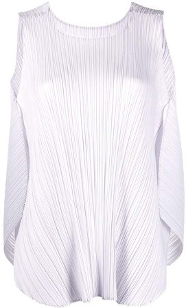 pleated cocoon-back tank top